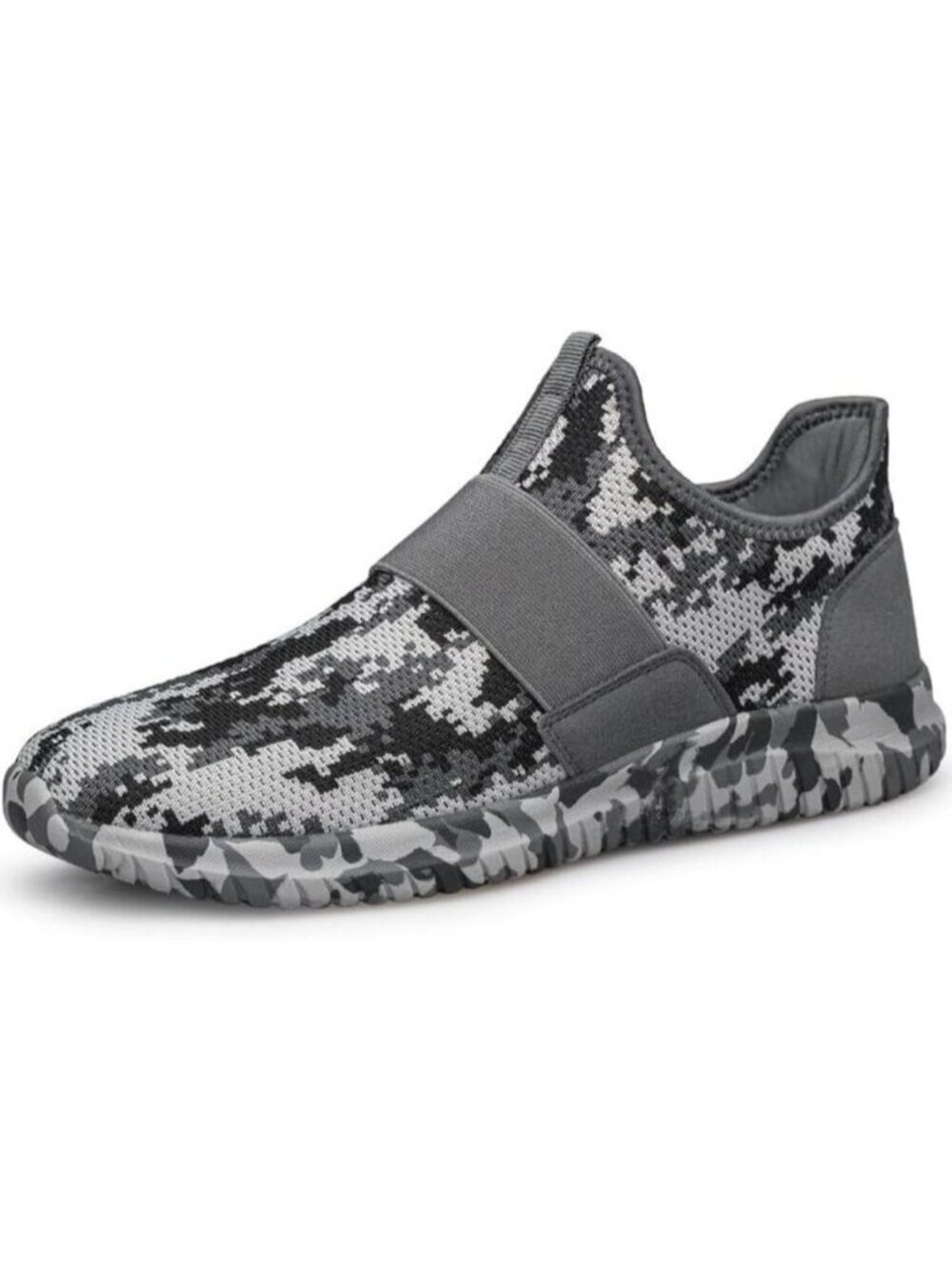 Mens Camo Grey Running Shoes Breathable Lightweight Comfortable Sneaker